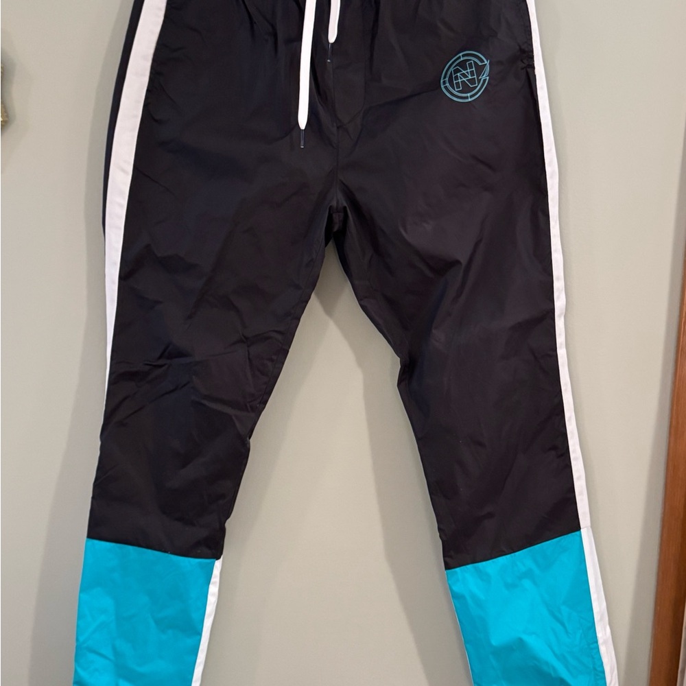 Nautica Black and Blue Nylon Pants